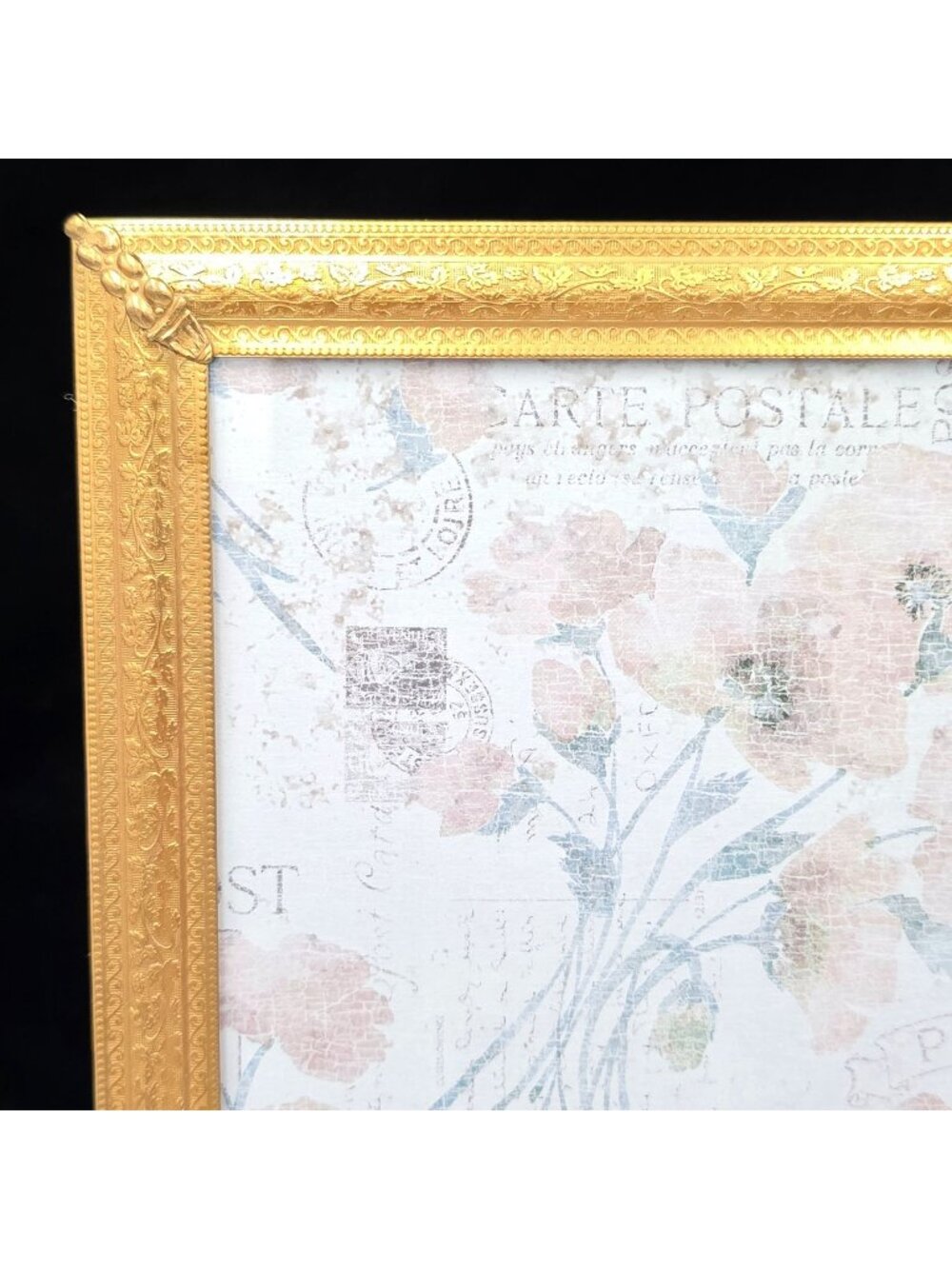 Brass Ornate Vintage Picture Frame Embossed Detailing & Applied Corners 8x10 PF5